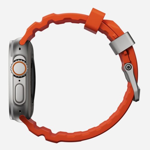 NOMAD Rocky Point Band - pasek do Apple Watch 44mm-49mm (Apple Watch 4-11, SE 1-3, Ultra 1-3) z FKM oraz tytanu (magma, natural 