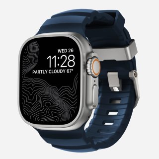 NOMAD Rocky Point Band - pasek do Apple Watch 44mm-49mm (Apple Watch 4-11, SE 1-3, Ultra 1-3) z FKM oraz tytanu (atlantic, natur