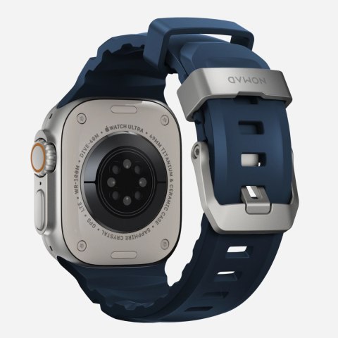 NOMAD Rocky Point Band - pasek do Apple Watch 44mm-49mm (Apple Watch 4-11, SE 1-3, Ultra 1-3) z FKM oraz tytanu (atlantic, natur
