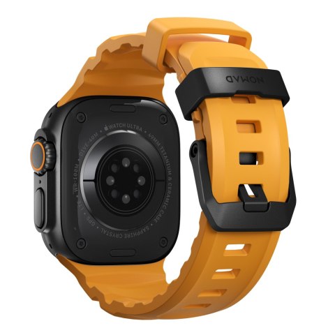 NOMAD Rocky Point Band - pasek do Apple Watch 44mm-49mm (Apple Watch 4-11, SE 1-3, Ultra 1-3) z FKM oraz tytanu (sol, black hard