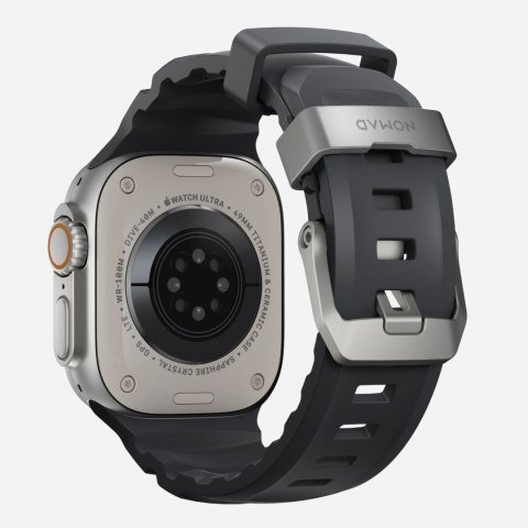 NOMAD Rocky Point Band - pasek do Apple Watch 44mm-49mm (Apple Watch 4-11, SE 1-3, Ultra 1-3) z FKM oraz tytanu (storm, natural 