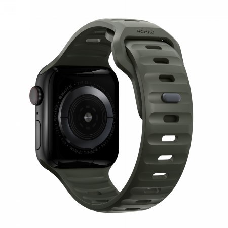NOMAD Sport Band - pasek do Apple Watch 44mm-49mm (Apple Watch 4-11, SE 1-3, Ultra 1-3) z FKM (ash green)