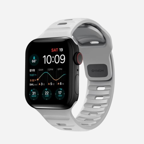 NOMAD Sport Band - pasek do Apple Watch 44mm-49mm (Apple Watch 4-11, SE 1-3, Ultra 1-3) z FKM (lunar gray)