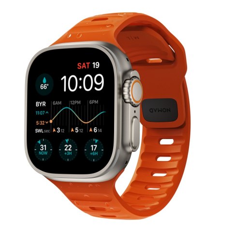 NOMAD Sport Band - pasek do Apple Watch 44mm-49mm (Apple Watch 4-11, SE 1-3, Ultra 1-3) z FKM (ultra orange) [mto]