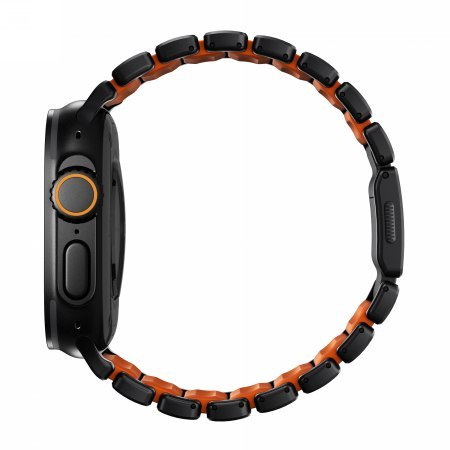 NOMAD Stratos Band - tytanowa bransoleta do Apple Watch 44mm-49mm (Apple Watch 4-11, SE 1-3, Ultra 1-3) z FKM (black titanium, u