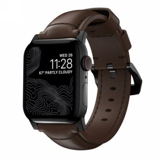 NOMAD Traditional Band - skórzany pasek do Apple Watch 44mm-49mm (Apple Watch 4-11, SE 1-3, Ultra 1-3) skóra Horween (rustic bro