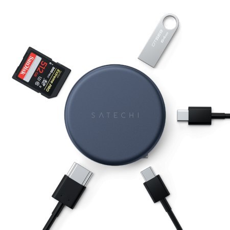 Satechi OntheGo 5-in-1 Multiport Adapter - adapter do urządzeń mobilnych (USB-C 5 Gbps, USB-A 5 Gbps, HDMI 4K, czytnik kart SD 1
