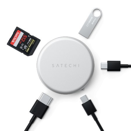 Satechi OntheGo 5-in-1 Multiport Adapter - adapter do urządzeń mobilnych (USB-C 5 Gbps, USB-A 5 Gbps, HDMI 4K, czytnik kart SD 1