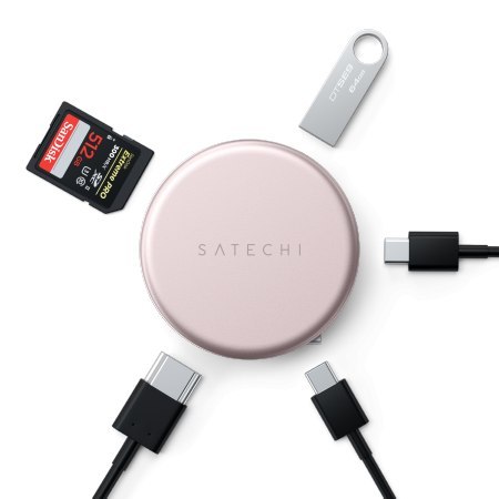 Satechi OntheGo 5-in-1 Multiport Adapter - adapter do urządzeń mobilnych (USB-C 5 Gbps, USB-A 5 Gbps, HDMI 4K, czytnik kart SD 1