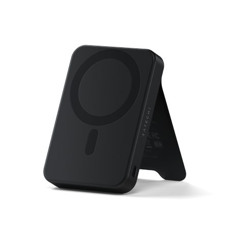 Satechi OntheGo Powerbank 10K - magnetyczny powerbank z podstawką 10000 mAh kompatybilny z MagSafe i Qi2 (black)
