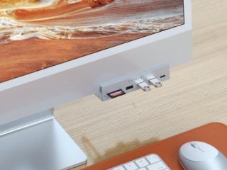 Satechi USB-C Clamp Hub for 24" iMac - Hub do iMac M1 2021 24" oraz 27" Studio Display 2022 USB-C (USB-C, 3x USB-A, czytnik kart