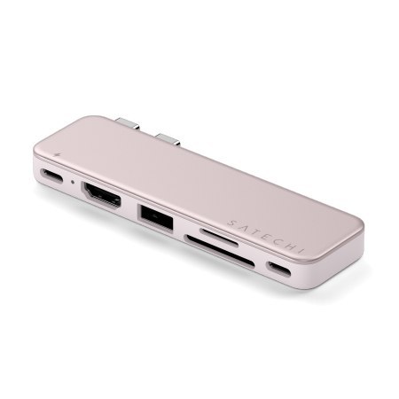 Satechi USB-C Snap Hub - adapter do urządzeń mobilnych (USB-C 5 Gbps, USB-A 5 Gbps, HDMI 4K, czytnik kart micro/SD 104 MB/s, USB