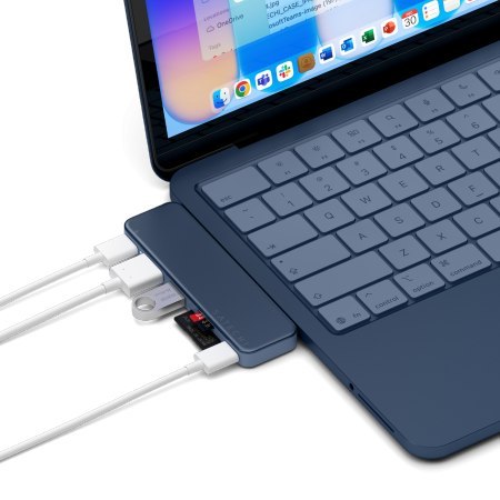 Satechi USB-C Snap Hub - adapter do urządzeń mobilnych (USB-C 5 Gbps, USB-A 5 Gbps, HDMI 4K, czytnik kart micro/SD 104 MB/s, USB