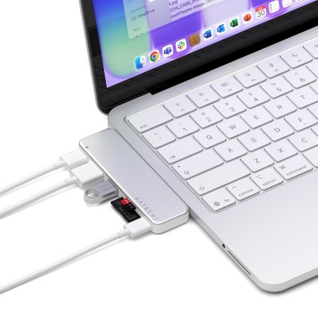 Satechi USB-C Snap Hub - adapter do urządzeń mobilnych (USB-C 5 Gbps, USB-A 5 Gbps, HDMI 4K, czytnik kart micro/SD 104 MB/s, USB
