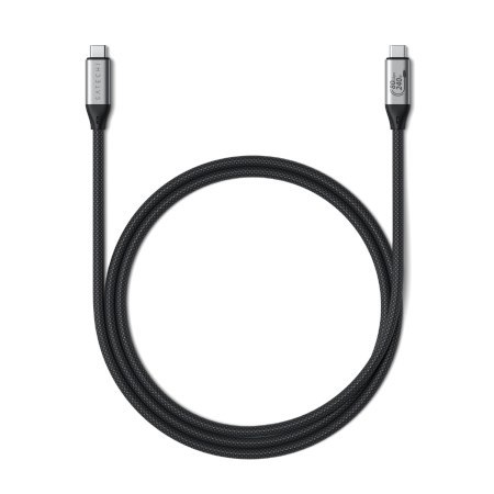 Satechi USB4 V2 Pro Cable - kabel USB-C - USB-C, PD 240W, 120/80 Gbps, 8K-120 Hz, 8K-60 Hz lub 4K-144 Hz, 1,2 m (space gray)