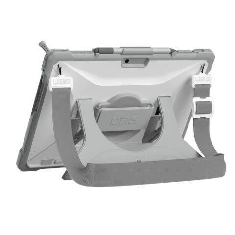 UAG Plasma - obudowa ochronna z wbudowaną podstawką oraz paskiem na dłoń i ramię do Microsoft Surface Pro 9/10/11 (white/gray)