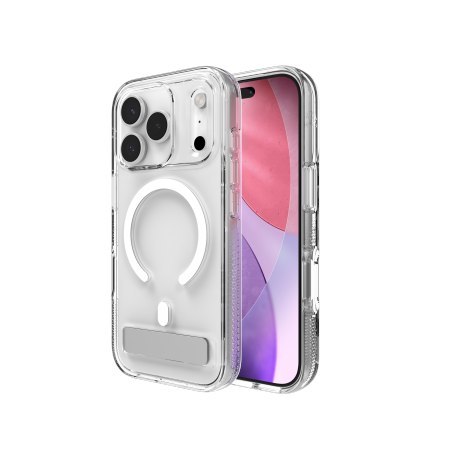 ZAGG Crystal Palace Snap KS - etui z podstawką do iPhone 18 Pro / 17 Pro kompatybilne z MagSafe (clear) [s]