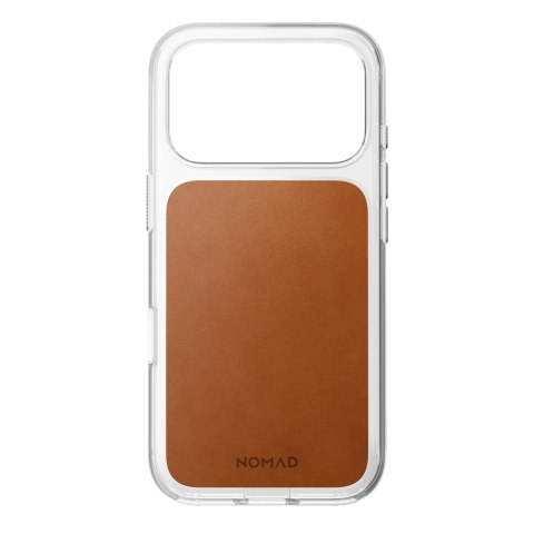 NOMAD Clear Leather Case - etui do iPhone 18 Pro / 17 Pro kompatybilne z MagSafe, skóra Horween (saddle)