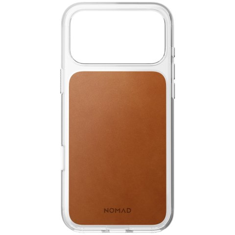 NOMAD Clear Leather Case - etui do iPhone 18 Pro Max / 17 Pro Max kompatybilne z MagSafe, skóra Horween (saddle)
