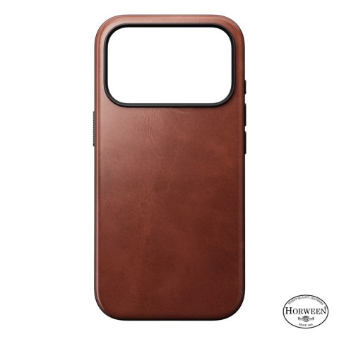 NOMAD Modern Leather Case - etui do iPhone 18 Pro / 17 Pro kompatybilne z MagSafe, skóra Horween (olde dublin)