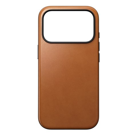 NOMAD Modern Leather Case - etui do iPhone 18 Pro / 17 Pro kompatybilne z MagSafe, skóra Horween (saddle)