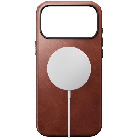 NOMAD Modern Leather Case - etui do iPhone 18 Pro Max / 17 Pro Max kompatybilne z MagSafe, skóra Horween (olde dublin)