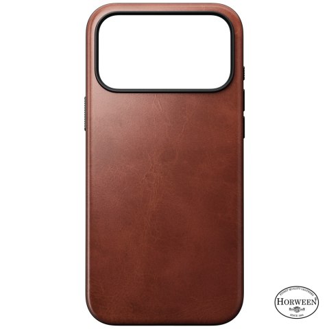 NOMAD Modern Leather Case - etui do iPhone 18 Pro Max / 17 Pro Max kompatybilne z MagSafe, skóra Horween (olde dublin)