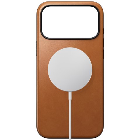 NOMAD Modern Leather Case - etui do iPhone 18 Pro Max / 17 Pro Max kompatybilne z MagSafe, skóra Horween (saddle)