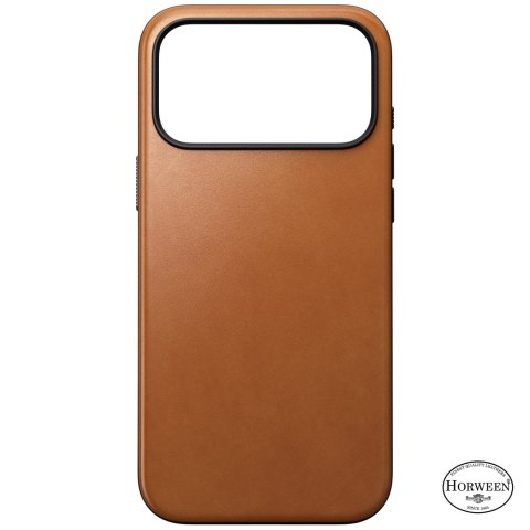 NOMAD Modern Leather Case - etui do iPhone 18 Pro Max / 17 Pro Max kompatybilne z MagSafe, skóra Horween (saddle)