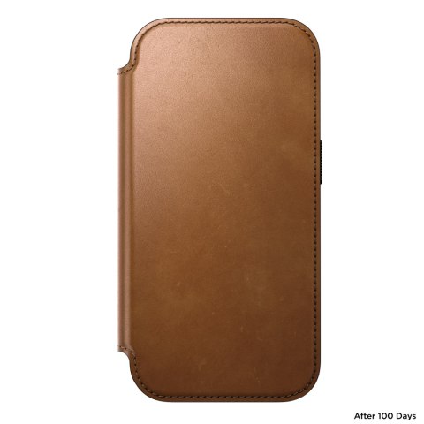 NOMAD Modern Leather Folio - etui do iPhone 18 Pro / 17 Pro kompatybilne z MagSafe, skóra Camino (english tan-c)