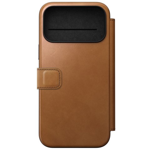 NOMAD Modern Leather Folio - etui do iPhone 18 Pro Max / 17 Pro Max kompatybilne z MagSafe, skóra Camino (english tan-c)