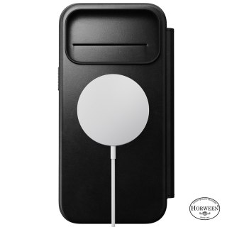 NOMAD Modern Leather Folio - etui do iPhone 18 Pro Max / 17 Pro Max kompatybilne z MagSafe, skóra Horween (black)