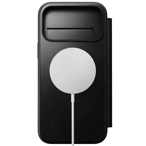 NOMAD Modern Leather Folio - etui do iPhone 18 Pro Max / 17 Pro Max kompatybilne z MagSafe, skóra Horween (black)
