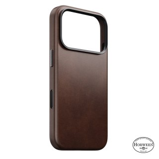 NOMAD Traditional Leather Case - etui do iPhone 18 Pro / 17 Pro kompatybilne z MagSafe, skóra Horween (rustic brown)