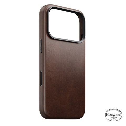 NOMAD Traditional Leather Case - etui do iPhone 18 Pro / 17 Pro kompatybilne z MagSafe, skóra Horween (rustic brown)