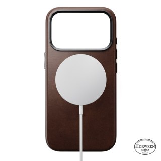 NOMAD Traditional Leather Case - etui do iPhone 18 Pro / 17 Pro kompatybilne z MagSafe, skóra Horween (rustic brown)