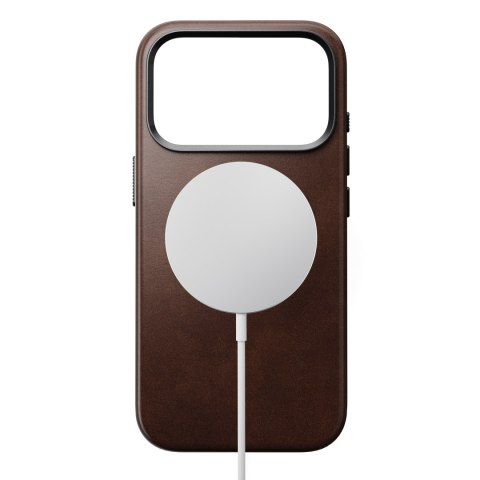 NOMAD Traditional Leather Case - etui do iPhone 18 Pro / 17 Pro kompatybilne z MagSafe, skóra Horween (rustic brown)