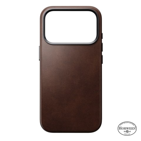 NOMAD Traditional Leather Case - etui do iPhone 18 Pro / 17 Pro kompatybilne z MagSafe, skóra Horween (rustic brown)