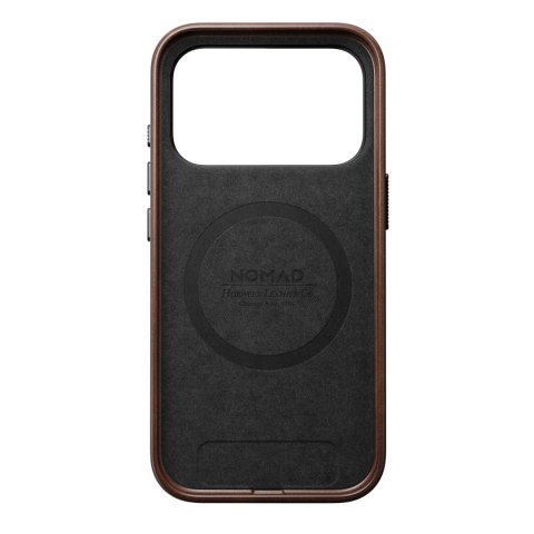 NOMAD Traditional Leather Case - etui do iPhone 18 Pro / 17 Pro kompatybilne z MagSafe, skóra Horween (rustic brown)