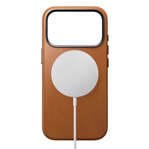 NOMAD Traditional Leather Case - etui do iPhone 18 Pro / 17 Pro kompatybilne z MagSafe, skóra Horween (saddle)