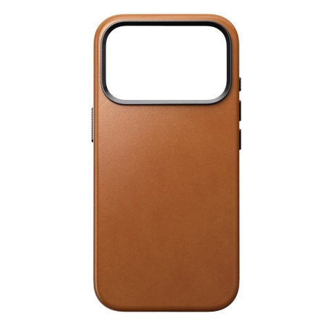 NOMAD Traditional Leather Case - etui do iPhone 18 Pro / 17 Pro kompatybilne z MagSafe, skóra Horween (saddle)