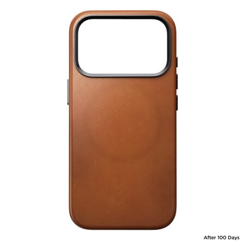 NOMAD Traditional Leather Case - etui do iPhone 18 Pro / 17 Pro kompatybilne z MagSafe, skóra Horween (saddle)