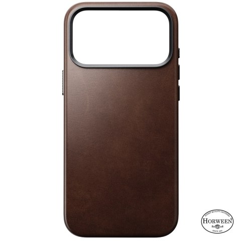 NOMAD Traditional Leather Case - etui do iPhone 18 Pro Max / 17 Pro Max kompatybilne z MagSafe, skóra Horween (rustic brown)