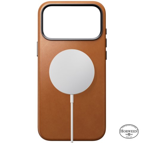 NOMAD Traditional Leather Case - etui do iPhone 18 Pro Max / 17 Pro Max kompatybilne z MagSafe, skóra Horween (saddle)
