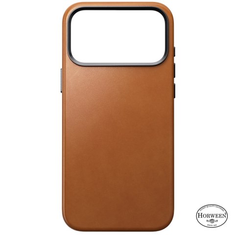 NOMAD Traditional Leather Case - etui do iPhone 18 Pro Max / 17 Pro Max kompatybilne z MagSafe, skóra Horween (saddle)