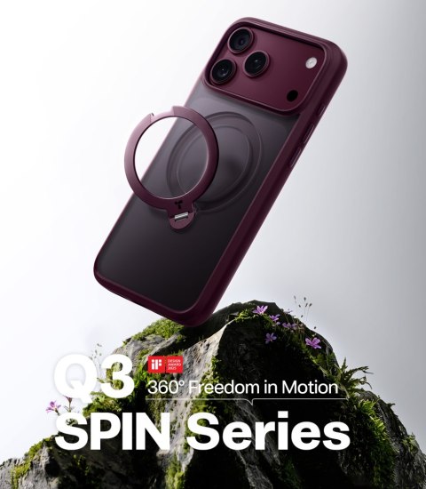 TORRAS Ostand Q3 Spin - etui do iPhone 18 Pro Max / 17 Pro Max kompatybilne z MagSafe (purple)