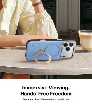 TORRAS Ostand Q3 VegSkin - etui do iPhone 18 Pro / 17 Pro kompatybilne z MagSafe (blue)