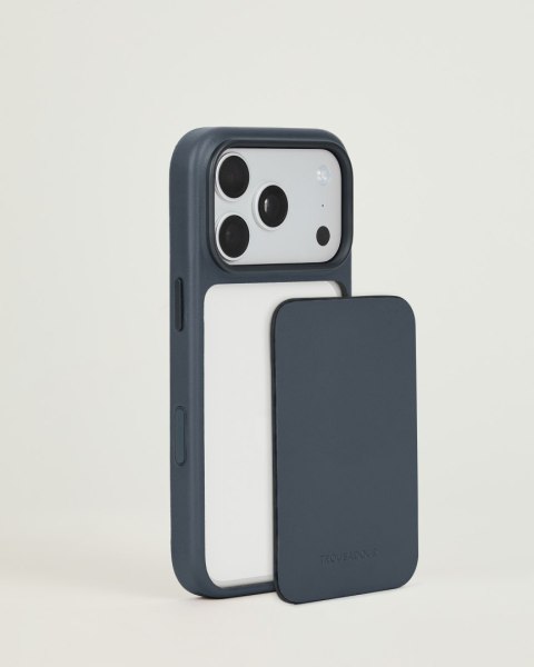 Troubadour Modular Leather Case - etui skórzane do iPhone 18 Pro / 17 Pro kompatybilne z MagSafe (basalt)