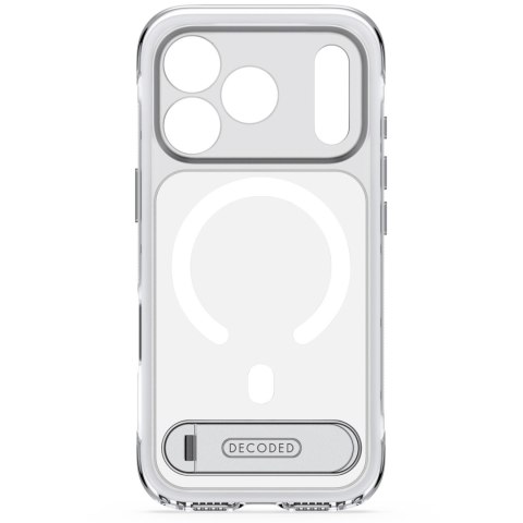 Decoded AntiMicrobial Hybrid Stand Backcover - etui z podstawką do iPhone 18 Pro / 17 Pro kompatybilne z MagSafe (clear)