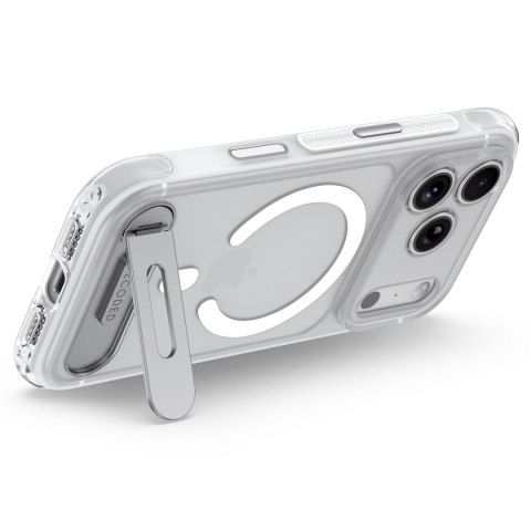 Decoded AntiMicrobial Hybrid Stand Backcover - etui z podstawką do iPhone 18 Pro / 17 Pro kompatybilne z MagSafe (frosted white)